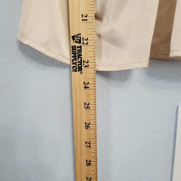 Express Champagne Satin Bow Front Lace Cap Sleeve Blouse Top SM Romantic Chic - Picture 6 of 6